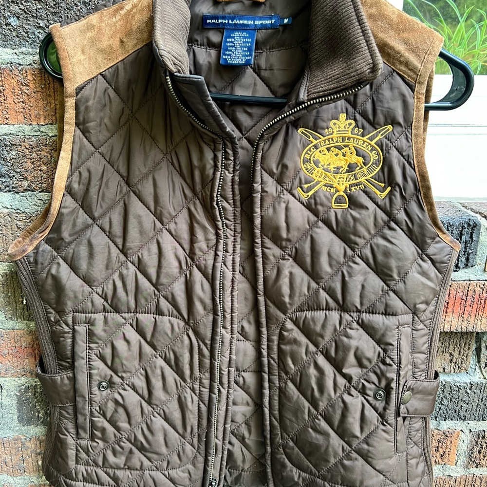 Ralph Lauren Sport Brown Quilted Vest